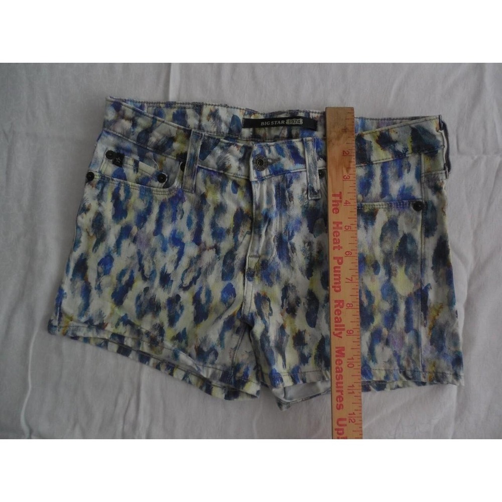 Big Star Shorts Womens 26 4 Multicolor Spotted Printed Denim Low Rise Festival - Picture 4 of 8